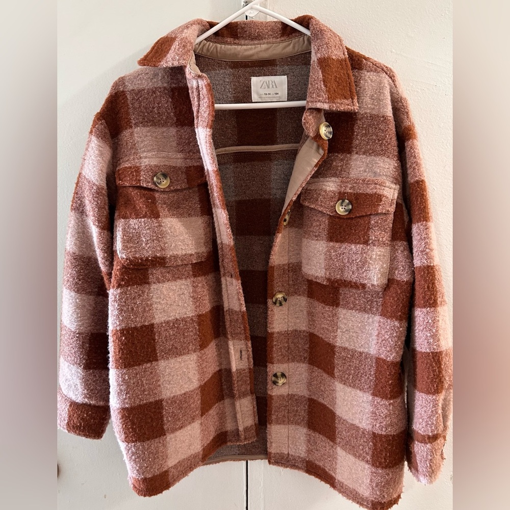 Zara Kids Tan and Brown Shacket